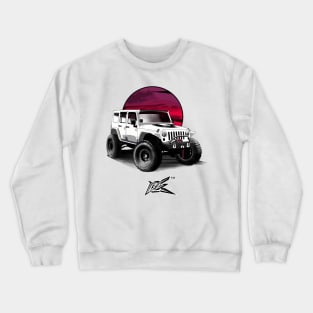 jeep wrangler rubicon white Crewneck Sweatshirt